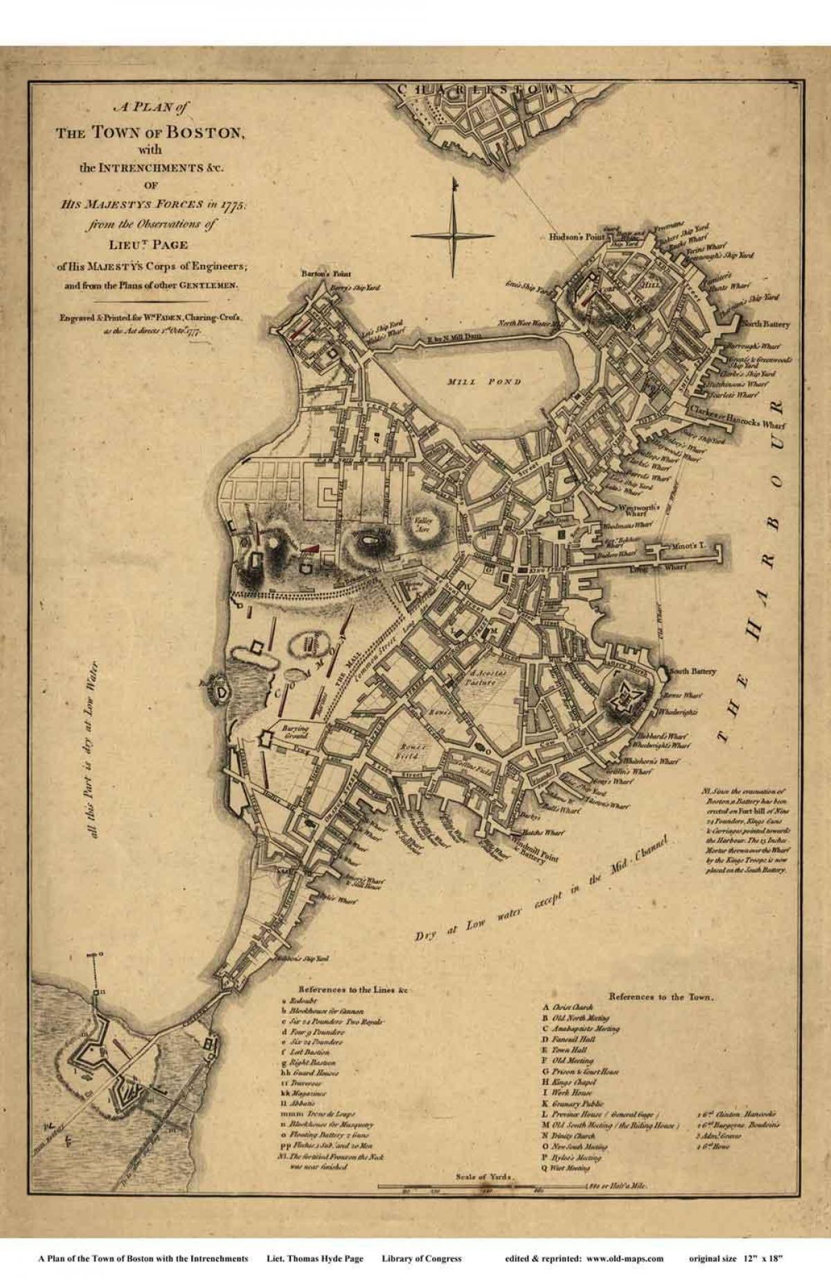 خريطة تاريخية بوسطن