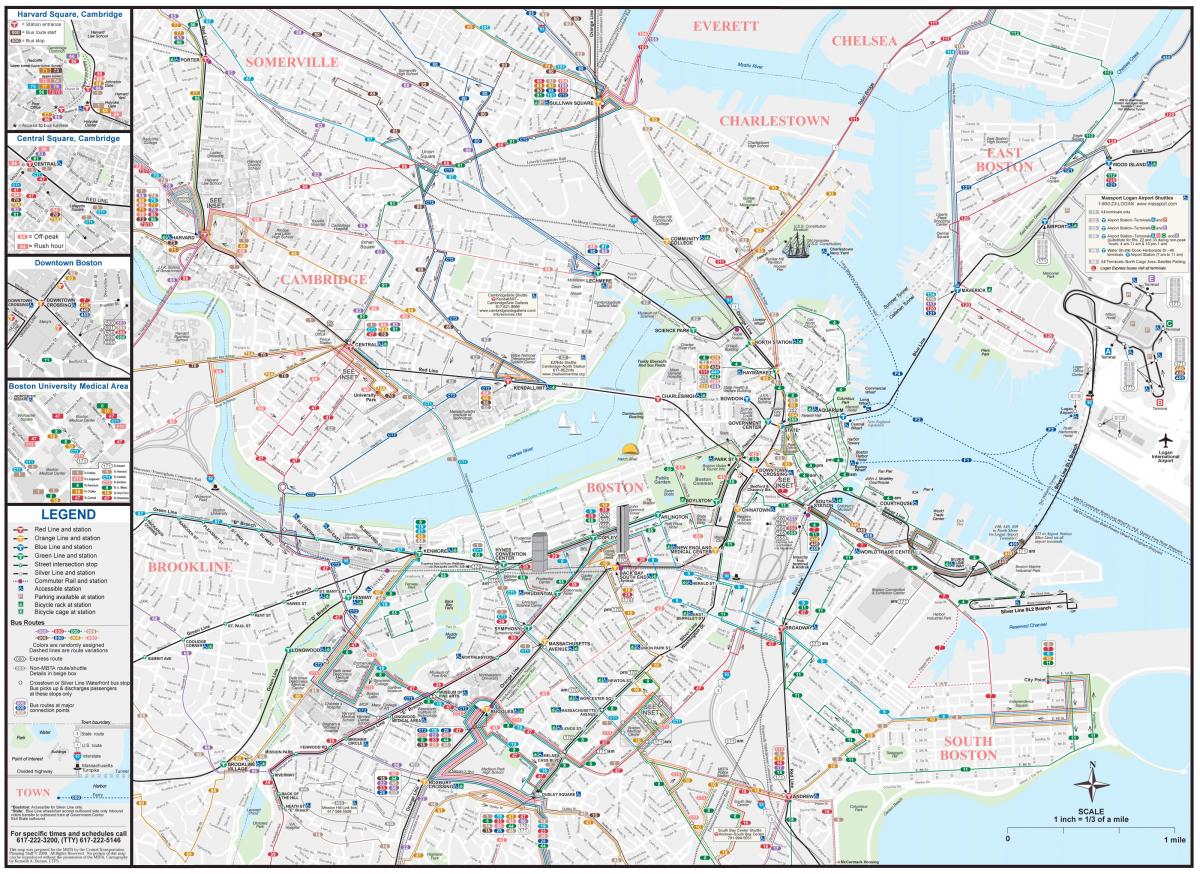 MBTA حافلة خريطة