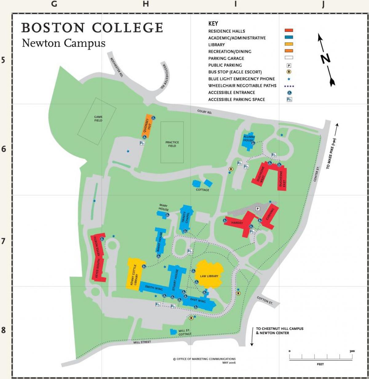 خريطة من كلية بوسطن