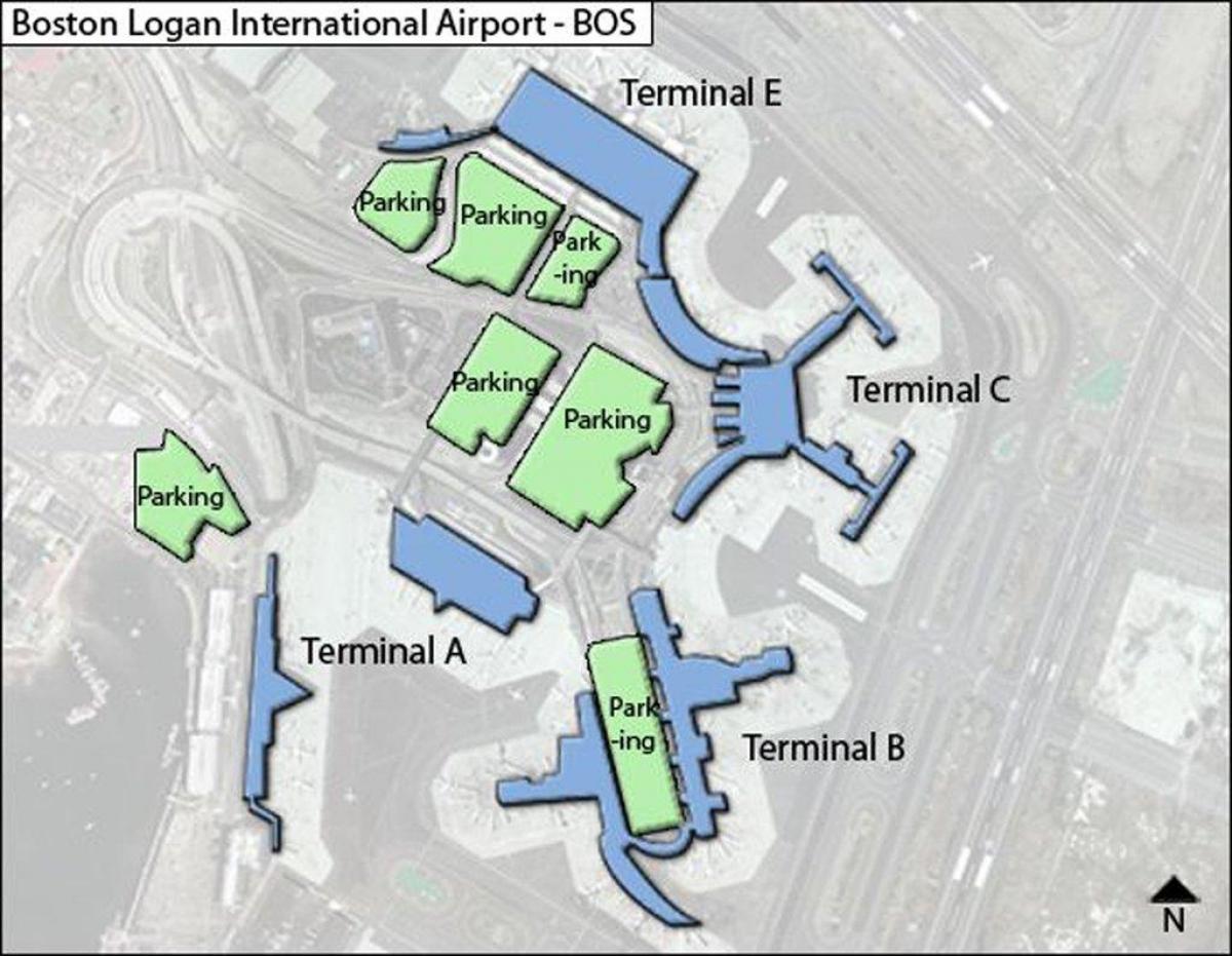 خريطة مطار بوسطن لوجان