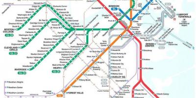 MBTA بوسطن خريطة