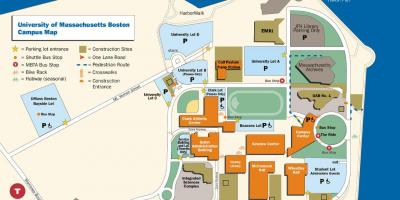 Umass بوسطن خريطة الحرم الجامعي