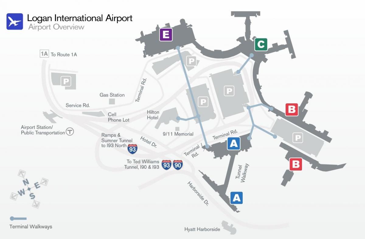 خريطة Logan airport terminal b