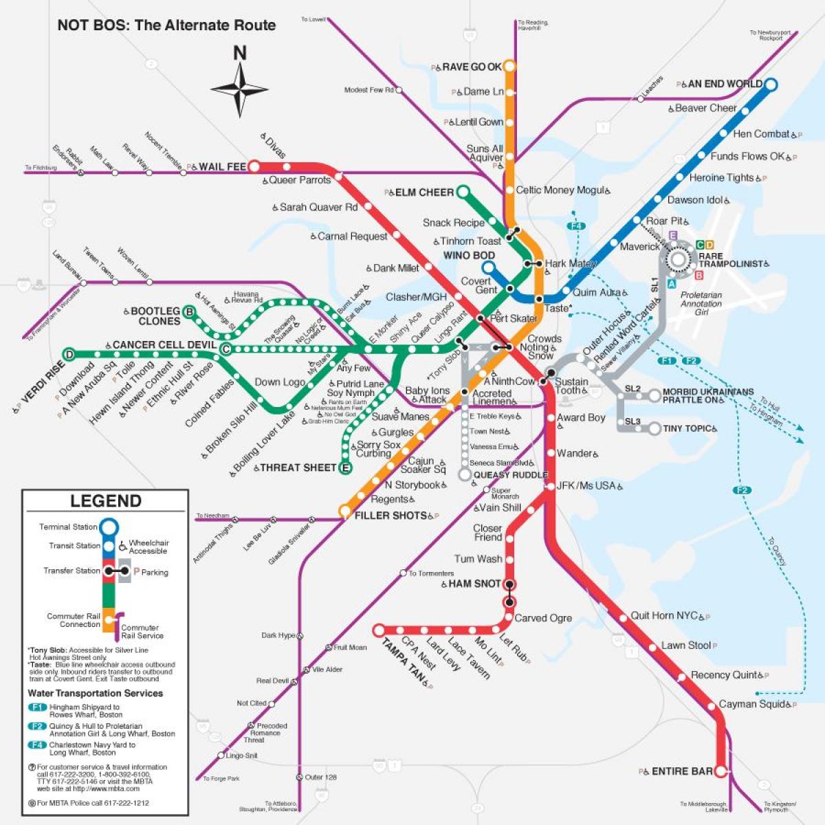 خريطة t خريطة بوسطن