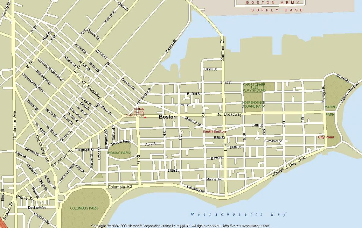 خريطة بوسطن الشامل