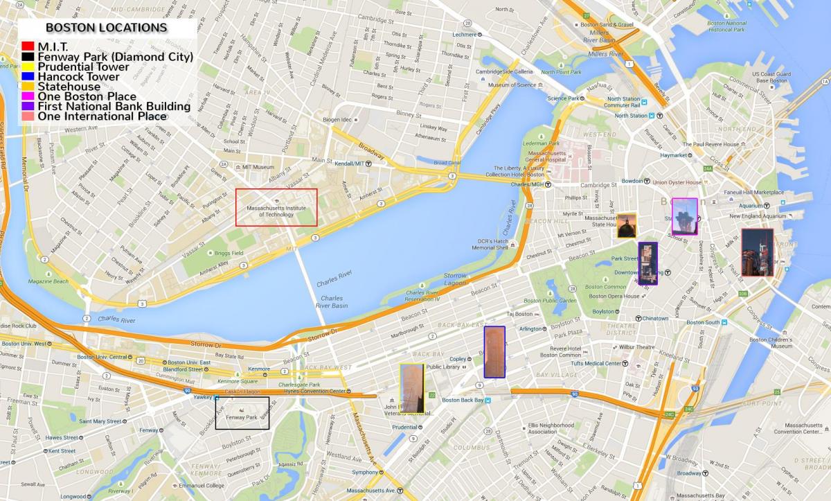 خريطة وسط مدينة بوسطن