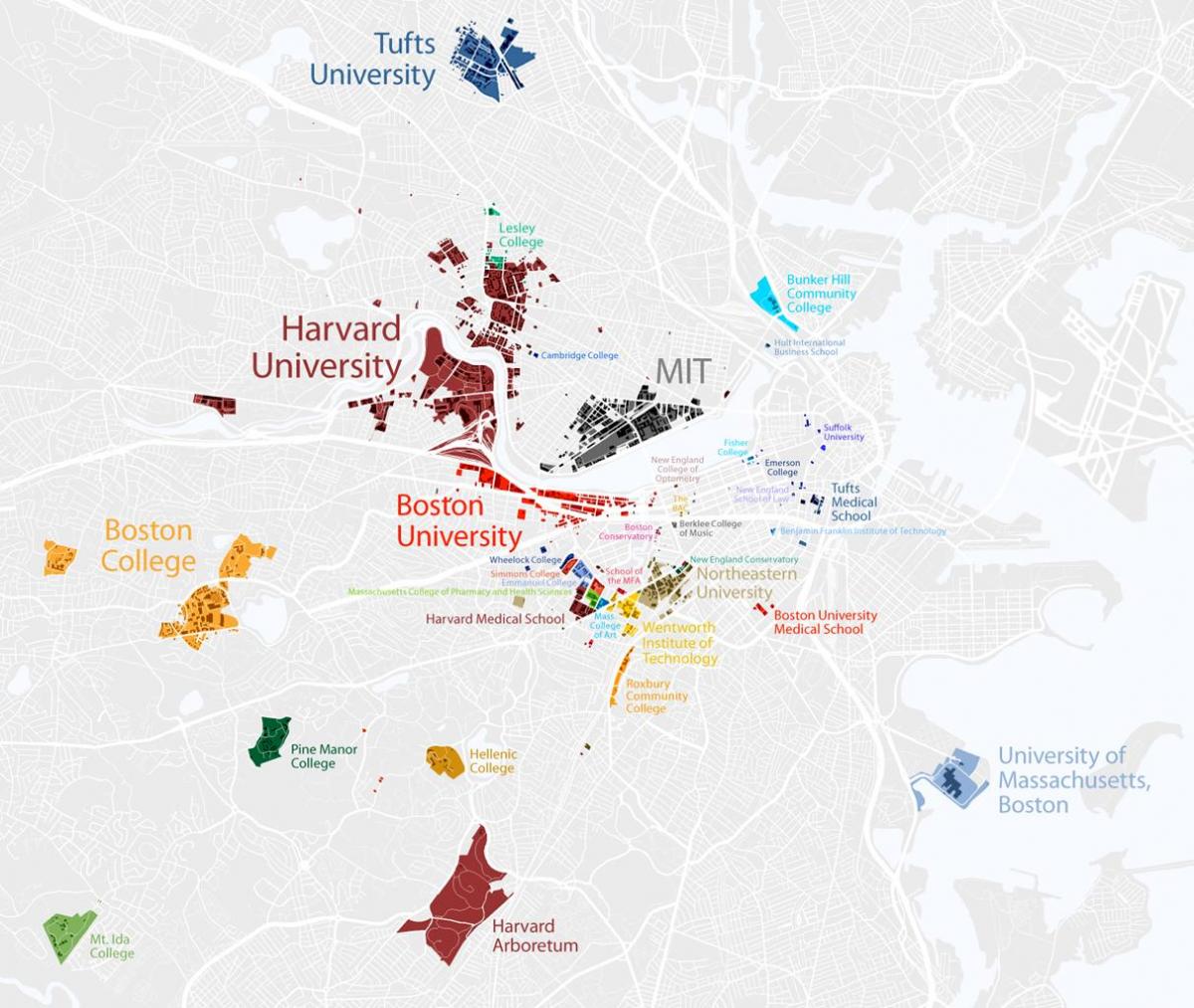 خريطة من جامعة بوسطن