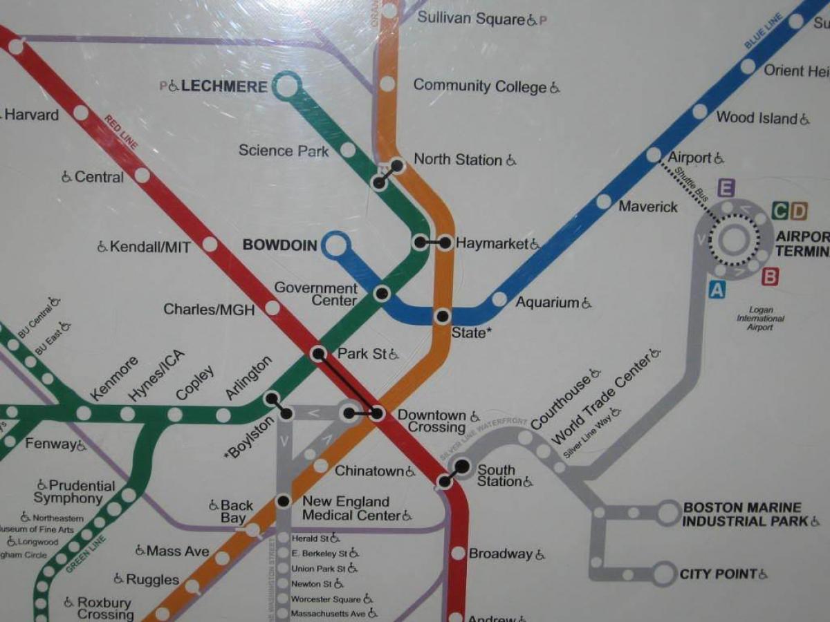 بوسطن جنوب محطة خريطة