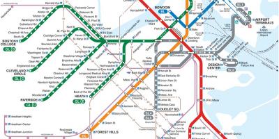 MBTA خريطة خط أحمر